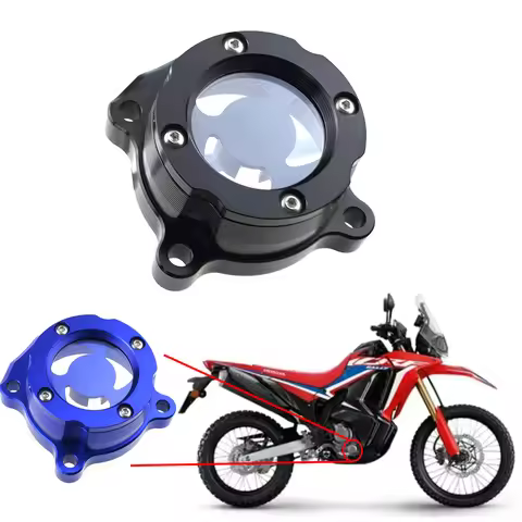 CNC Aluminum Clear Transparent Oil Filter Cover For HONDA CRF300L CRF300L Rally CRF250L Rally CRF250