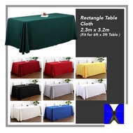 ALAS MEJA -Plain 2.3M x 3.2M (Fit 6x3FT) Rectangle Table Top Cloth Cover Alas Kain Atas Meja Oblong 