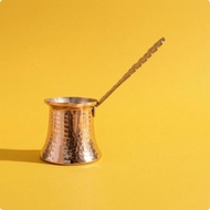 Hammered Copper Cezve Handmade Copper Cezve Turkish Coffee Pot Silver-Colored Interior Arabic Coffee