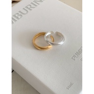 |'Hlo 'Matte Aperture Sterling Silver Ring