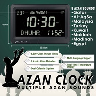 Jam Adzan Digital LCD Jam Azan 8 Pilihan Suara Adzan Jadwal Sholat Otomatis Dengan Suara Otomatis La