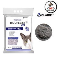 Claire Multi Cat Multicat Premium Bentonite Cat Litter ( Pasir Halus ) 9L