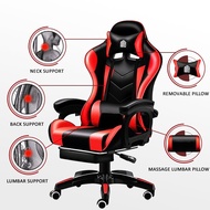Ergonomic Gaming Chair Murah Kerusi Office Study Computer Premium Sport Car Seat Adjustable Height Tomaz &amp; Warranty