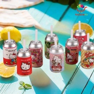 [OB] 8Pcs 1:12 Dollhouse Miniature Hello Kitty Convenience Store Straw Drink Bottle Home Decor Toy D