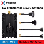 Foxeer Reaper Infinity V2 5W VTX 80CH SMA Build-in Mic&Fan Video Transmitter 9-36V With 5.8G Antenna