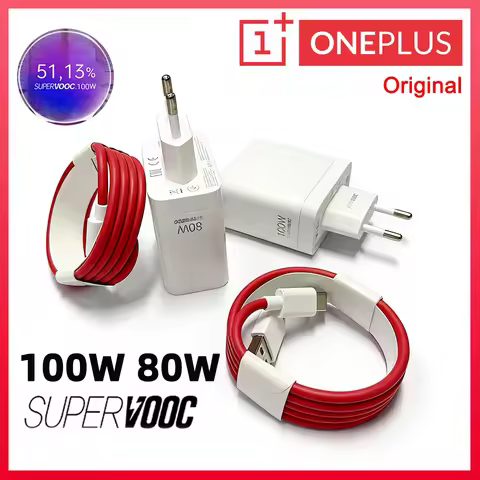 Original Oneplus SuperVOOC Charger Cargador 100W Oneplus Adapter EU 80W Fast Charging Cable One Plus