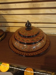 Myanmar Lacquerware Vintage tealeaf salad tray