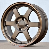 ล้ออัลลอยด์แบบอัดแรงดันแรงงาน TE37 ขนาด 15/16/17/18 นิ้ว สำหรับ Honda Civic Accord Golf Audi A34 Fit