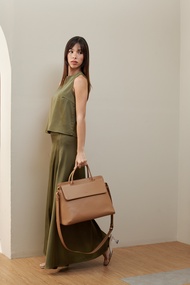 SNAP (หนังเรียบ) VARA กระเป๋าสะพายหนังแท้รุ่น SNAP 35