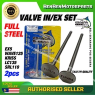 Espada Valve Set Standard (Steel) Wave125 w125 SRL110 Lagenda110 SRLZ Kriss Kriss110 LC135 EX5 etc
