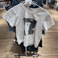 BM Style Bob Dylan Portrait Print High-Waist Slimming T-Shirt for Women