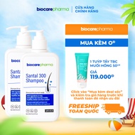 [COMBO2] Dầu Gội Dược liệu BIO CARE PHARMA giảm gàu  nấm ngứa da đầu Santal 300 Shampoo 200ml