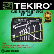 Tekiro Kunci Ring Pas Set 3/8"-1.1/4" / Ringpas Sae 14Pc / Kunci Pas