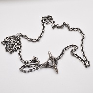 ห่วงโซ่เงินแท้ OT เงินแท้รูปน้ำเต้ารูปดอกบัวสไตล์ชนเผ่าแนววินเทจดีไซน์ออริจินอลยี่ห้อ Yuyu Lei สร้อย