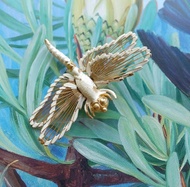 Vintage Jewelry 西洋古董飾品 MONET 噴絲 立體 蜻蜓 別針