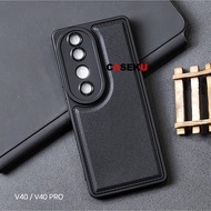 Vivo V40 5G Vivo V40 Pro Case Leather Pro Camera Black Case Vivo V40 5G Vivo V40 Pro