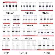 14 Values Fast Switching Schottky Diode Assorted Kit 1N4001 1N4004 1N4007 1N5408 UF4007 FR207 1N5817