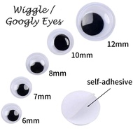 10pcs Wiggle Googly Eyes (moving Eyes) with Self Adhesive for Craft Plush Toy Plastic