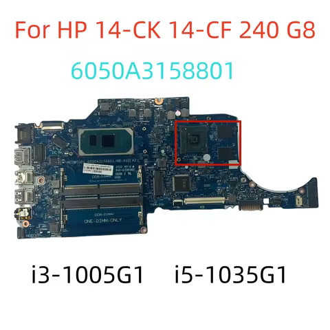 6050A3158801 For HP 14-CK 14-CF 240 G8 Notebook Mainboard i3、i5-10th Gen GPU 2G Laptop Motherboard p