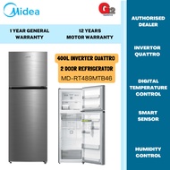 Midea [Ready Stock] 400L Inverter Quattro Top Mounted Fridge MDRT489MTB46 - Midea Malaysia Warranty