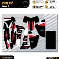 Tem Trùm Dán Xe Wave 110 100 Phong Cách Street Style | WAT-10 | Team Xe Wave Alpha Đẹp Chất Liệu Dec