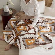 超柔半邊絨針織毯蓋毯小毯子午睡毯 沙發蓋毯休閒毛毯120*150