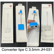2in1 Type C Converter C to 3.5 JH-031 supports Music play and charger