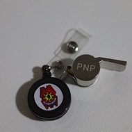 PNP Retractable Whistle Holder with   PNP Whistle Set