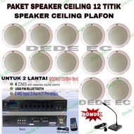 Paket Speaker Ceiling Toa Isi 12 untuk 2 lantai + Volume Control