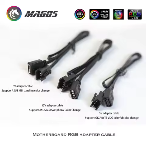 Phanteks M/B RGB SYNC Adapter Cable, JST Header Transfer - 4Pin / 3Pin, Female To Male Extension Cab