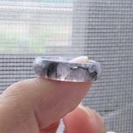 【親翠】天然翡翠 冰紫烏雞雲霧三千雷動美手指鐲12戒圈