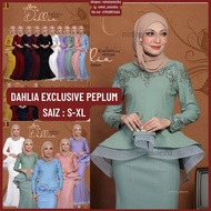 Baju Kurung Peplum Moden Dahlia Exclusive Peplum Baju Raya 2023 Baju Bridesmaid Baju Kurung Hitam Ba