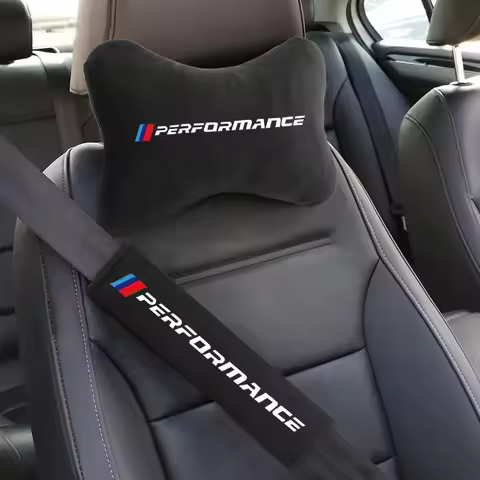Car Headrest Seat Belt Shoulder Pads For BMW Performance F25 F26 F15 F16 E91 E92 E90 E60 E84 G22 G32