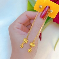 "Star Design Drop Earrings - Gold Color Metal Coating for Women"