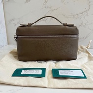 【97新 ✨ 全網最低價！】Loro Piana LP19飯盒包 大象灰羊皮 手提包 單肩包 斜挎包（下單前先詢問庫存❗️）