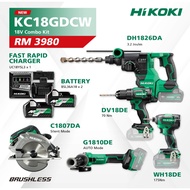 HIKOKI 18V COMBO KIT - KC18GDCW ( DH1826DA / DV18DE / WH18DE / G1810DE / C1807DA )