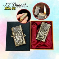 BẬT LỬA DUPONT DẬP NỔI 2 MẶT HÌNH HỒ LY 9 ĐUÔI M-81 (S.T. DUPONT) (CÓ HỘP) - (XÀI XĂNG) _ Độc Lạ AI4