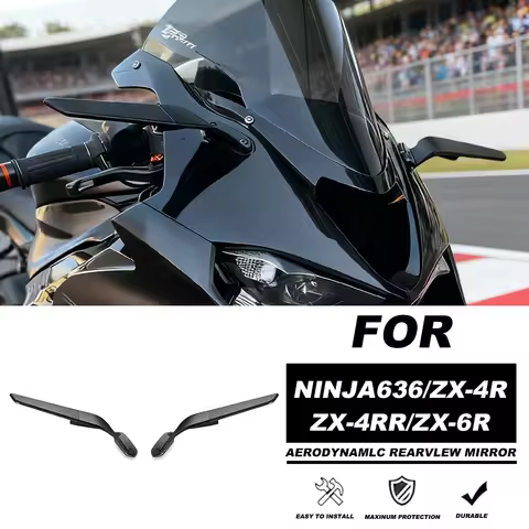 For Kawasaki Ninja ZX6R ZX4R ZX4RR Sports Winglets Mirror Kits Adjustable Mirrors Accessories Ninja 