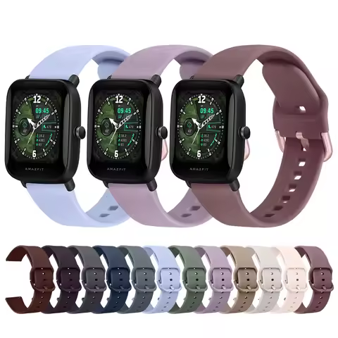 20mm Soft Silicone Strap For Amazfit GTS 4 2 Mini/GTS 3 /GTS 2e Band For Amazfit Bip 3 Pro/Bip U Pro