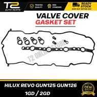 T2 VALVE COVER GASKET SET TOYOTA HILUX REVO GUN125 GUN126 1GD 2GD 11213-0E010 11214-0E010 11159-0E01