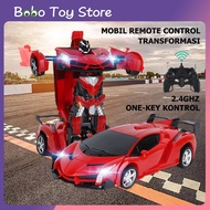 BOBO Transformers Remote Control Car 2.4GHZ Transformation RC Car 1:18 Drifting Spinning Children's 