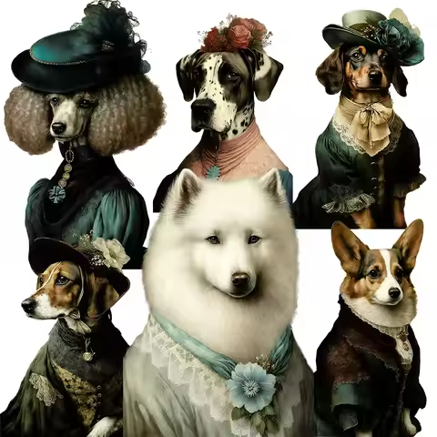 JAIIMAN 90piecesLarge Size Vintage Crazy Animal DIY Self-adhesive Decorative Stickers,Scrapbooking S