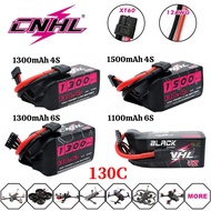 CNHL Black V2 4S 6S 130C LiPo Battery 1100mAh 1300mAh 1500mAh XT60 - for FPV Racing RC Drone Car Boa