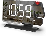 Lancoon Digital Projection Alarm Clock LED Alarm Clock Time Display & Projection Brightness Volume A