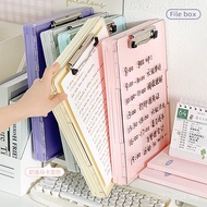 Storage Storage Box Folder Student Writing File Box] [A4 Backing Board Clip New Upgrade OQT3
