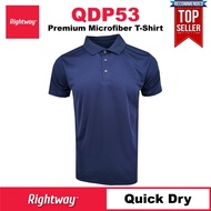 【PREMIUM】 RIGHTWAY Baju Polo Tshirt Jersey Microfiber Berkolar Lelaki Murah QDP53 NAVY BLUE