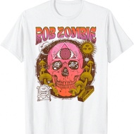 Rob Zombie Skull On White T-Shirt