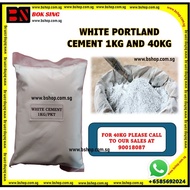 WHITE PORTLAND CEMENT/WHITE CEMENT/WHITE CEMENT FOR PLASTER/1KG/40KG