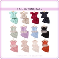 Baju Kurung Baby Newborn Girl Baju Raya Budak Perempuan 2026 Sage Green Black Dusty Pink Olive