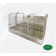 Stainless steel chopstick holder - 3-compartment square chopstick holder 201 stainless steel